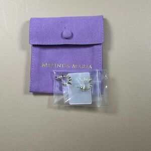 Melinda Maria Gold Spiked Hoop Earrings